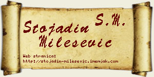 Stojadin Milešević vizit kartica
